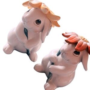 EUC Fitz & Floyd Bunny Salt and Pepper Shaker Set